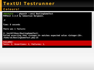 New Features PHPUnit 3.3 - Sebastian Bergmann
