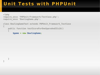 New Features PHPUnit 3.3 - Sebastian Bergmann