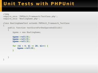 New Features PHPUnit 3.3 - Sebastian Bergmann