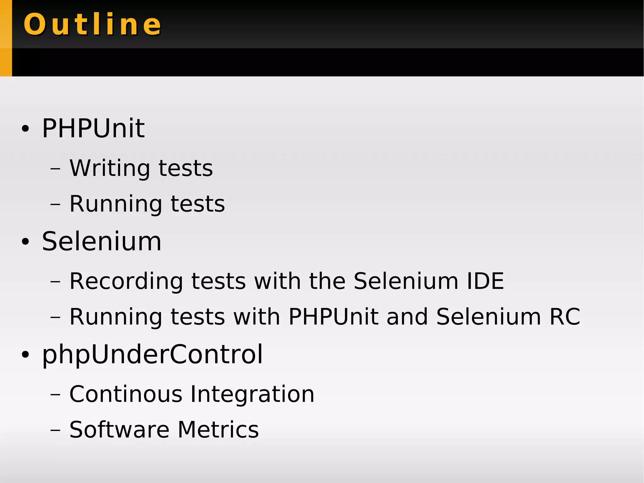 Quality Assurance in PHP projects - Sebastian Bergmann