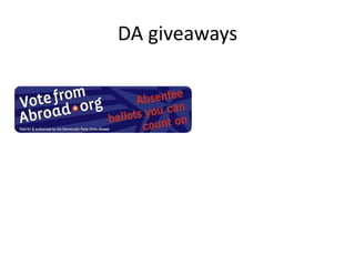 DA giveaways