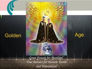 On the basis of the Holy Wedding of the True Parents,
restoration through indemnity could proceed beyond
the top of the growth stage in the growing period —
the level at which Adam and Eve fell and became the
false parents — and beyond the point at which Jesus
faced the disbelief of the chosen people of Israel and
was made to shoulder the cross.
/CBG page 69
 