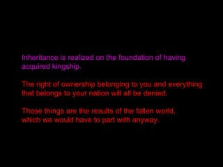 What was the motto today?
Through true love let our families realize the true families
of filial children, patriots, saints and divine sons and
daughters in Cheon Il Guk.
Everything from God's ideal of creation is included in this.
We become patriots when the individual, family, tribe,
people and nation all inherit the tradition of filial piety
centered on the true family.
Saints inherit the tradition of patriots, and divine sons
and daughters that of saints. Kingship is established
by inheriting the tradition of God's divine sons and daughters.
 