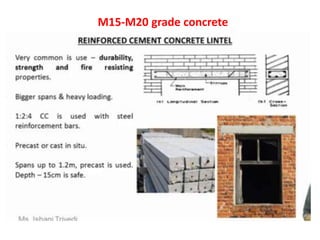 M15-M20 grade concrete
 
