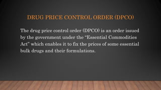 Drug Price Control Order | PPTX