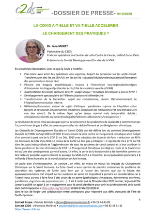 -DOSSIER DE PRESSE- 9/10/2020
Contact Presse : Patricia Bénitah • pbcom@pbcommunication.fr • 06.29.44.83.09
Contact C2DS :...