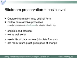 Getting started in digital preservation | PPT