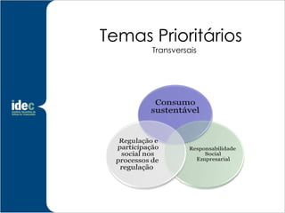 4



Temas Prioritários
      Transversais
 