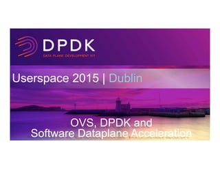 Userspace 2015 | Dublin
OVS, DPDK and
Software Dataplane Acceleration
 