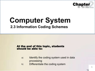 PDT DC015 Chapter 2 Computer System 2017/2018 (e) | PPT