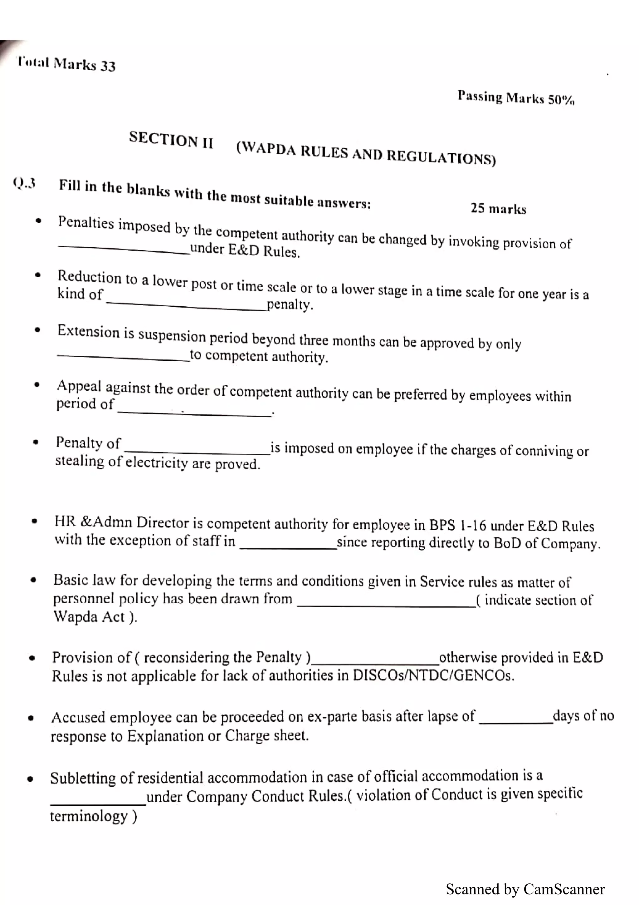 Dpe from ad (com) to dd(com) bps 17 to 18 for pepco officers rules past ...