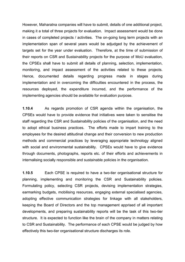 Dpe Guidelines On Csr And Sustainability 2013 PDF