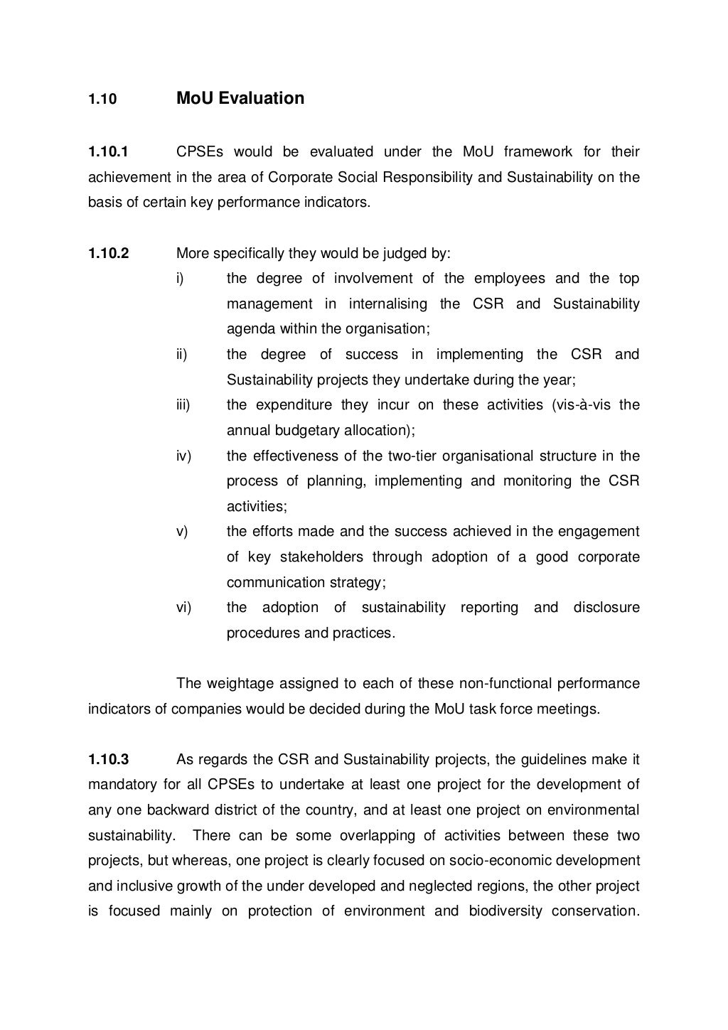 Dpe Guidelines On Csr And Sustainability 2013