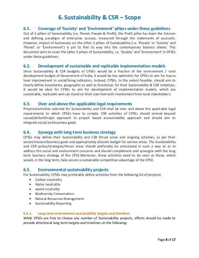 DPE Sustainability And Csr Guidelines 2012