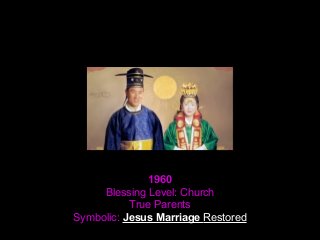 1960
Blessing Level: Church
True Parents
Symbolic: Jesus Marriage Restored
 