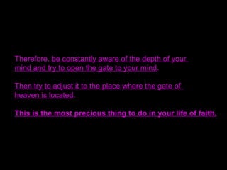 What kind of standard is that?
It is something that exists and yet does not, or
something that does not exist and yet does.
There is such a place.
Those who practice Zen meditation use the term
ecstasy to refer to a state of mind similar to that.
You should be able to approach a spiritual level of that kind.
Once you reach that standard, you will find something
that would surely enable your horizontal standard to respond.
 