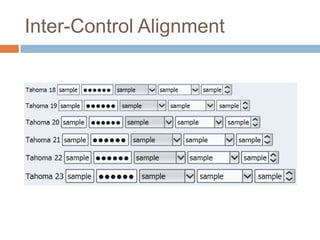 Inter-Control Alignment
 