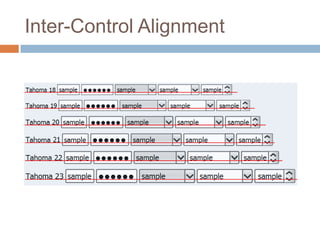 Inter-Control Alignment
 