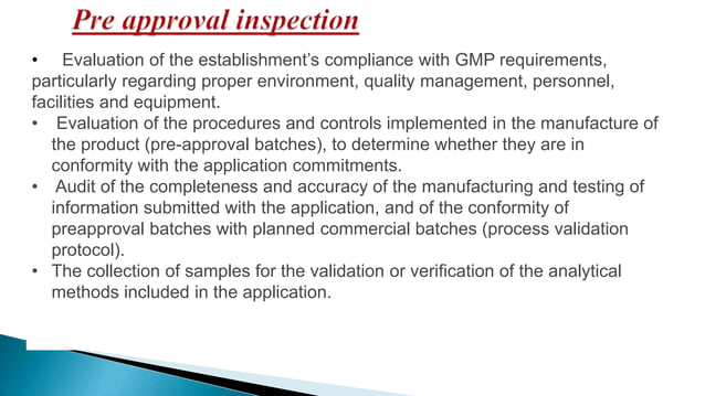 Drug product inspection & change control | PPTX