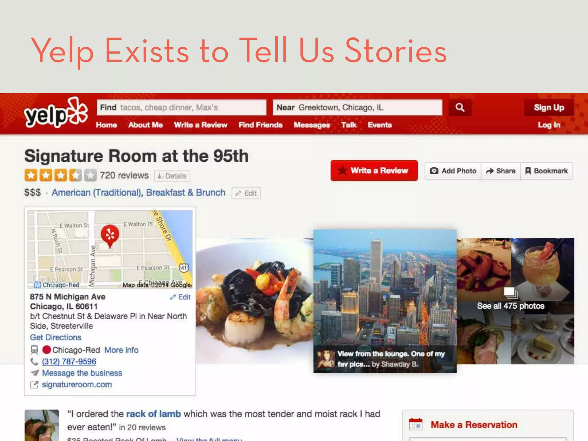 Yelp Exists to Tell Us Stories 
DIGITAL PROFESSIONAL INSTITUTE #SMWVisualStorytelling / 6 
 