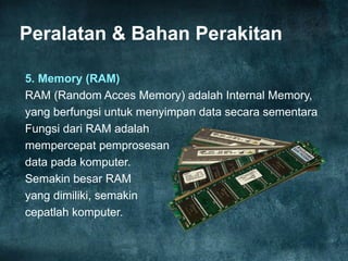 Komputer & Jaringan Dasar: Merakit, BIOS, OS, dan K3 | PPTX