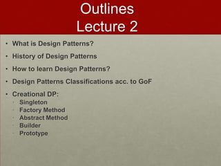 Design Pattern lecture 2 | PPTX