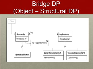 Bridge DP
(Object – Structural DP)
 