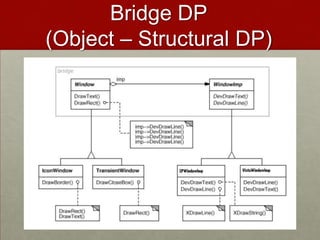 Bridge DP
(Object – Structural DP)
 