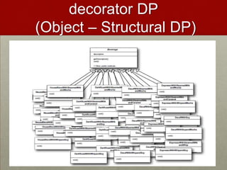 decorator DP
(Object – Structural DP)
 