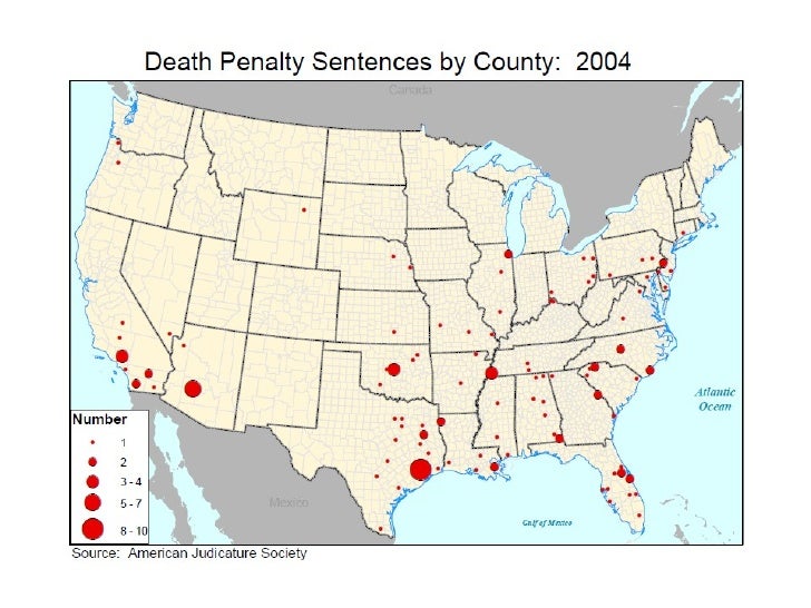 Death Penalty Usage Maps 2004-2009