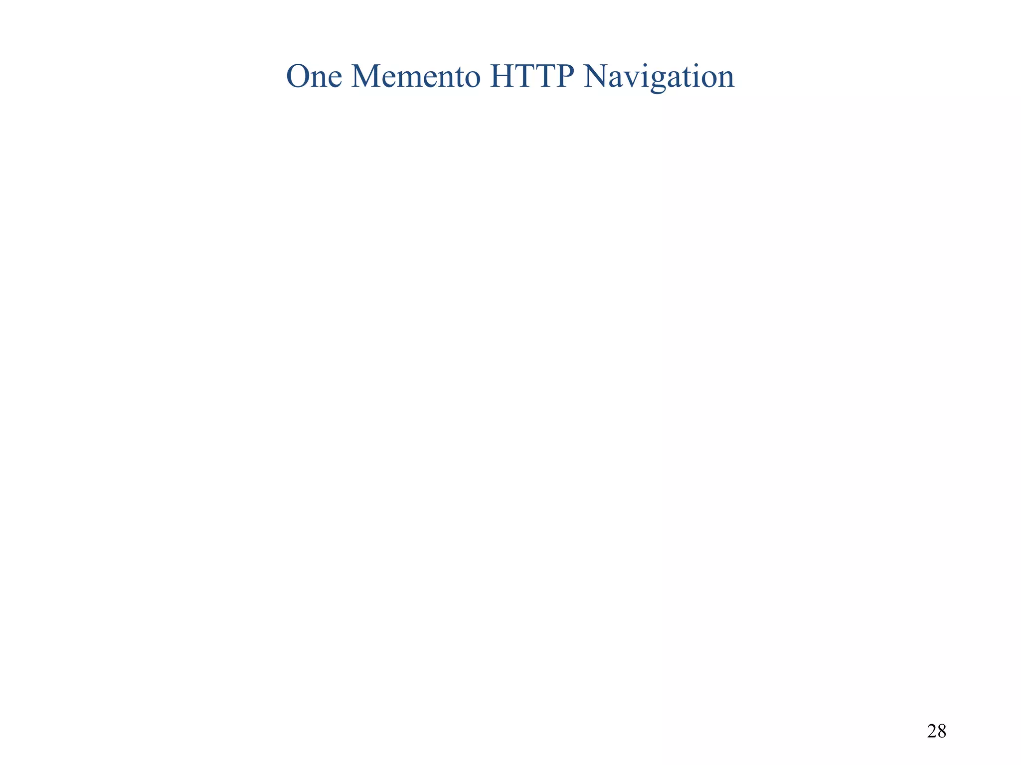 One Memento HTTP Navigation
28
 