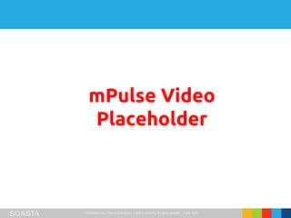 CONFIDENTIAL – Not for Distribution | ©2016 SOASTA, All rights reserved. | April 2016
mPulse Video
Placeholder
 