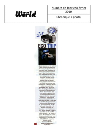 Numéro de Janvier/Février 2010   Chronique + photo  