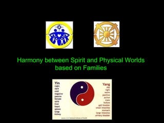Harmony between Spirit and Physical Worlds
based on Families
 