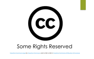 Some Rights Reserved
Creative Commons logo by Creative Commons used under under a Creative Commons Attribution 3.0 License
 
