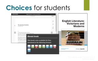 Choices for students
 