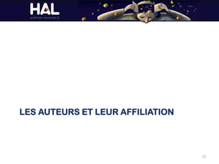 LES AUTEURS ET LEUR AFFILIATION
23
 