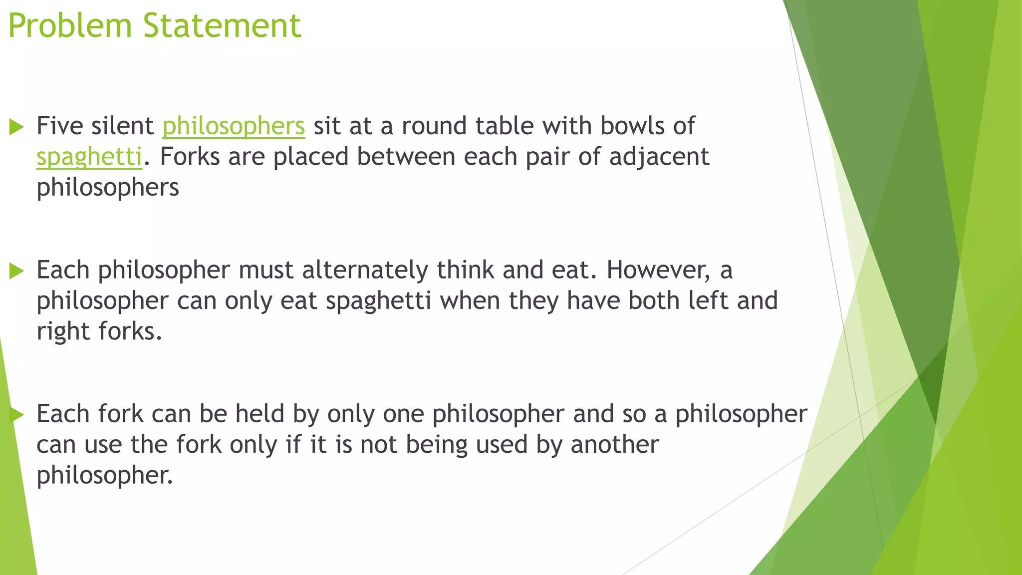 Dining Philosopher Problem | PPTX