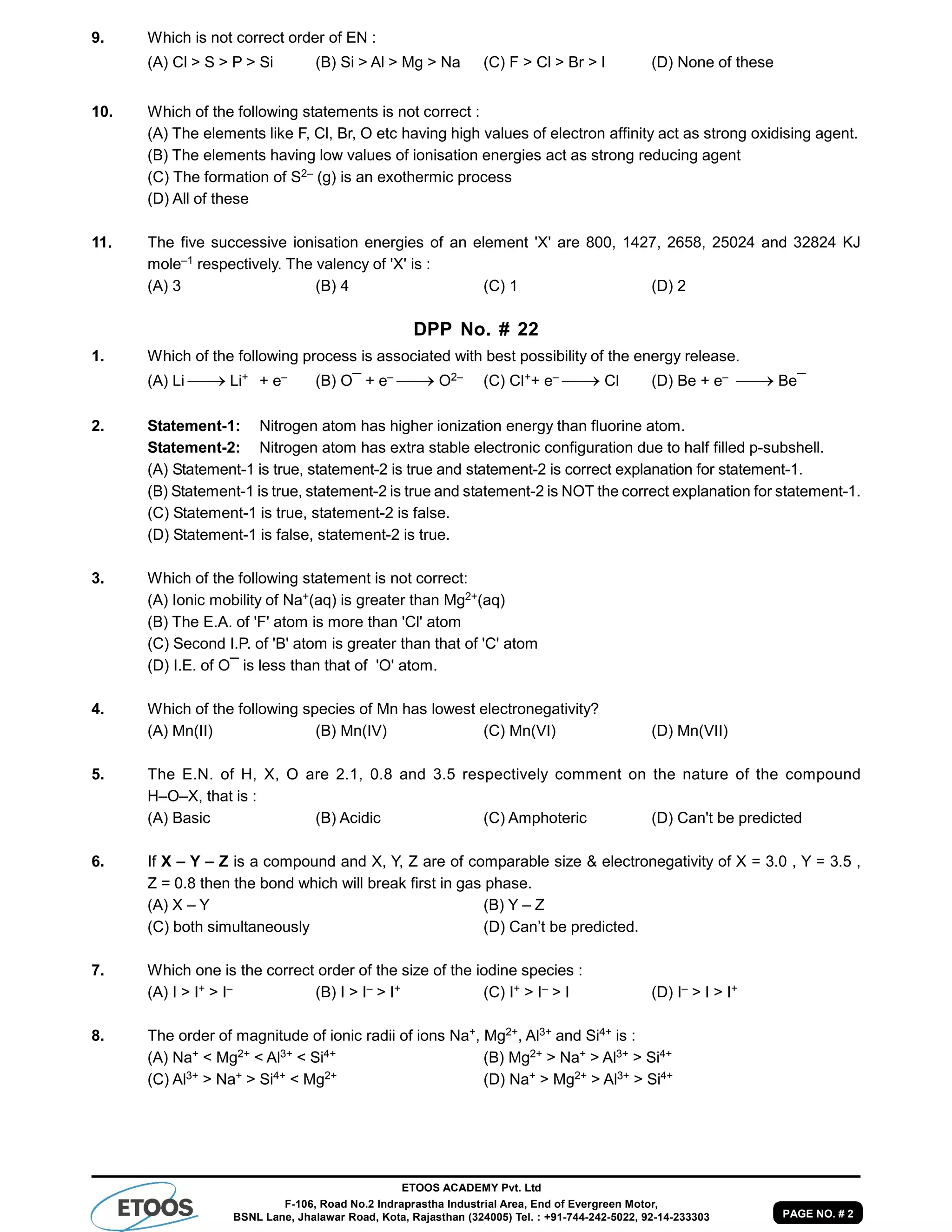 Dpp 02 periodic_table_jh_sir-3579 | PDF