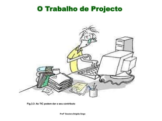 O Trabalho de Projecto
Prof° Doutora Brigida Singo
Fig.3.3: As TIC podem dar o seu contributo
 