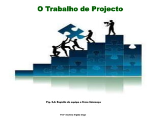 O Trabalho de Projecto
Prof° Doutora Brigida Singo
Fig. 3.4: Espírito de equipa e firme liderança
 