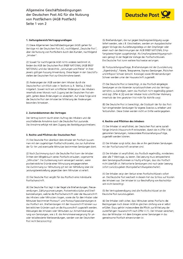 Dp Postfach Agb Mod Zw