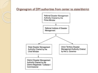 Organogram of DM authorities from center to state/district
 