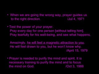 V. The Benefits of Prayer
3. Church Health and Growth
Church growth facts and figures, formulas and strategies
are great, but candidly they are worthless without
spiritual power and the anointing of God.
A leader knows that he cannot lead beyond his or her
own ability.
 