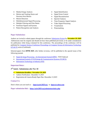 Conference Paper Image Processing 15th International Conference on Digital Image Processing and Pattern ...