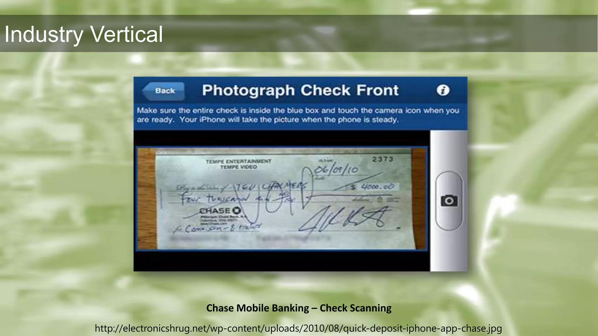 Definition:  Use of mobile devices to increase productivity of existing business applications and processes