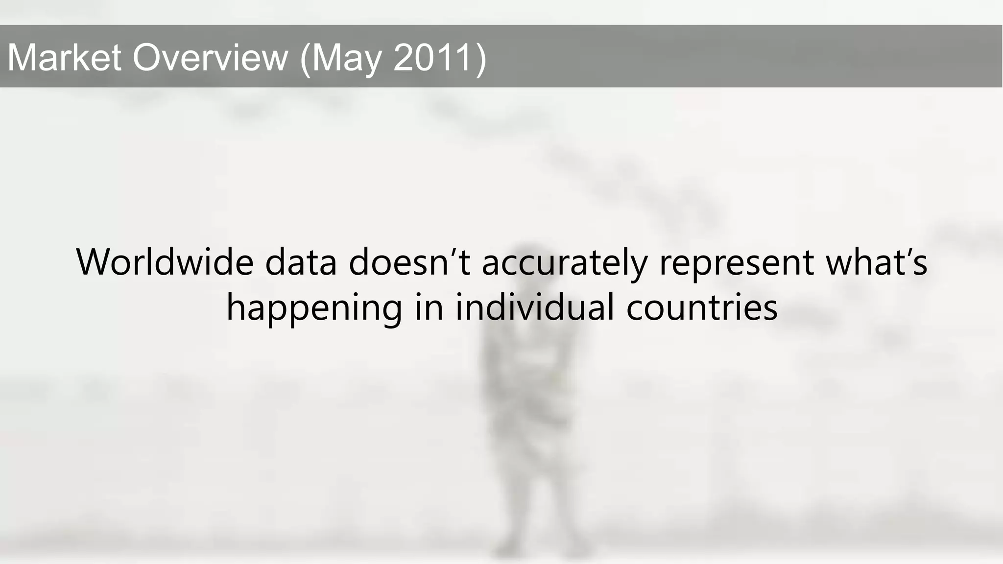 Worldwide data doesn’t accurately represent what’s happening in individual countries