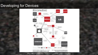 "Twitter client, Twitter Deck [sic], recently launched their app for Android. They reported that they had to contend with more than 100 different versions of Android software on 244 different handsets. The multiple hardware and software iterations present developers with a daunting challenge.“[Steve Jobs, Apple]