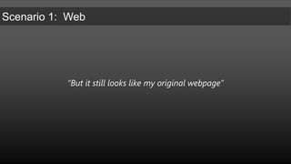“But it still looks like my original webpage”