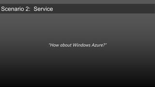 Main.javaString SOAP_ACTION = "http://tempuri.org/ISOAP/GetTitleForCode";String METHOD_NAME = "GetTitleForCode";String NAMESPACE = "http://tempuri.org/";String URL = "http://sguest01/TRMobile/Services/SOAP.svc";SoapObject request = new SoapObject(NAMESPACE, METHOD_NAME);request.addProperty("code","ARC310");SoapSerializationEnvelopeenv = new SoapSerializationEnvelope(SoapEnvelope.VER11);env.dotNet= true;env.setOutputSoapObject(request);HttpTransportSE transport = new HttpTransportSE(URL);transport.call(SOAP_ACTION, env);SoapPrimitivereturnedTitle = (SoapPrimitive)env.getResponse();Native ApplicationSOAP (WS-I)Android 2.3 (Java)